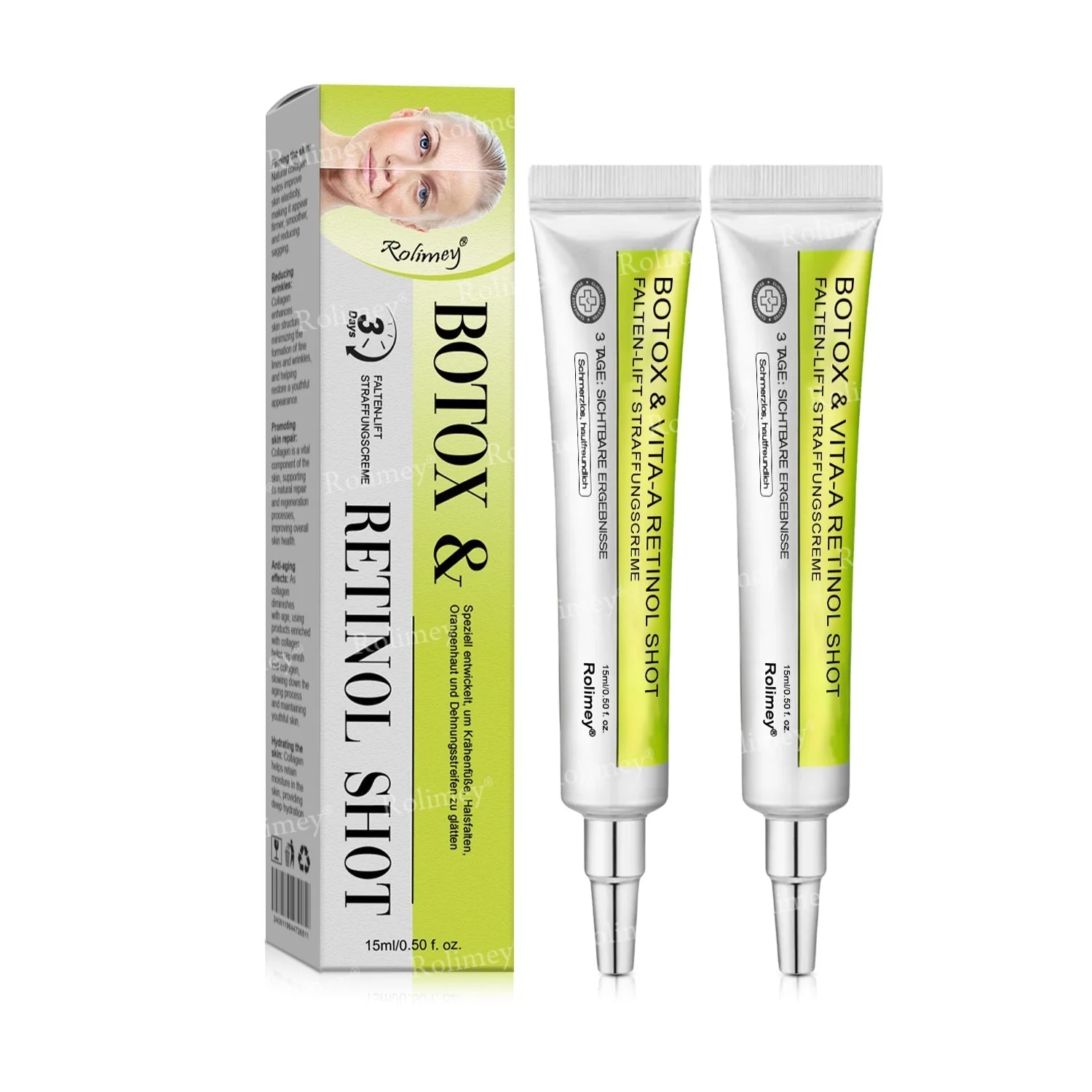 Jetzt jugendliche Haut zurückgewinnen 🍀Rolimey® Botox & Vita-A Retinol Shot Falten-Lift Straffungscreme - Image 19